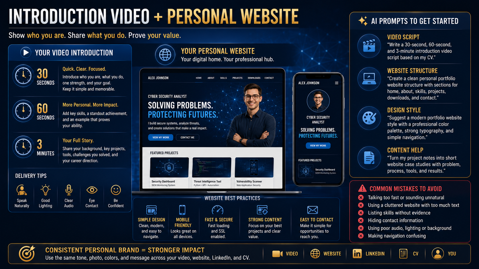 Slide 6: Introduction Video plus Personal Website